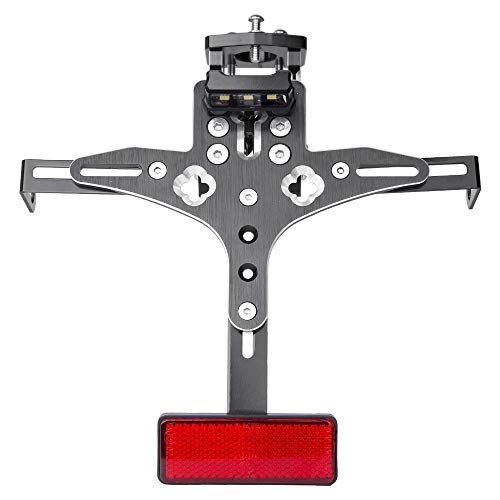 Cornice portatarga regolabile per moto con luce a