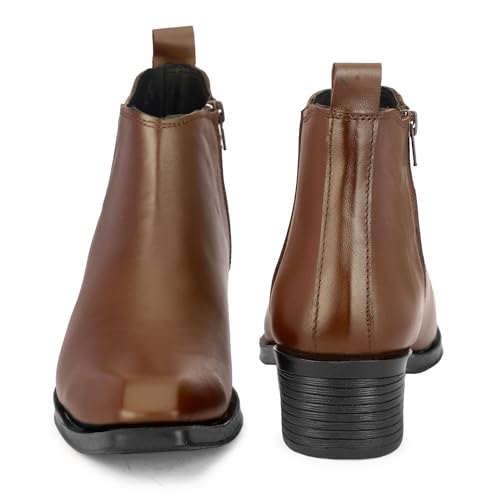 Image of Men's Chelsea Boots with Zipper closure | Croc Textured Leather | Cuban Heel | Italian Design | TPR Sole | Cushioned Insole