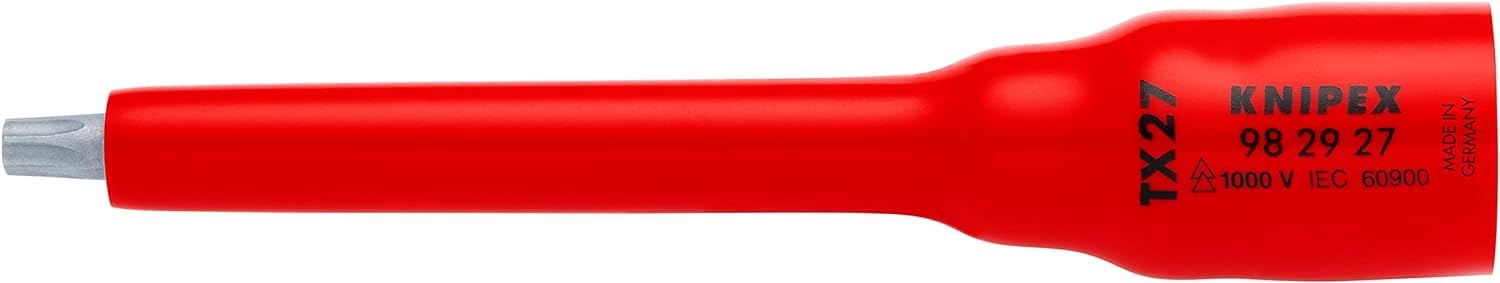Douille 3/8" pour TX27 KNIPEX 98 29 27 embout long 123 mm pour cliquet de serrage