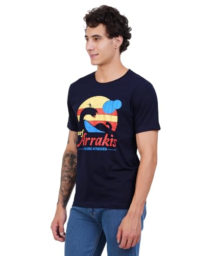 Image of Men's Super Combed Cotton Round Neck Half Sleeve T-Shirt | Soft Breathable Cotton Fabric | Stylish Comfortable Wearfor Men | Quality Regular Fit