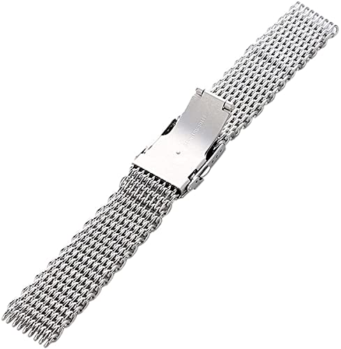 Bracelet mesh acier inoxydable argent de remplacement 20mm 22mm - 3