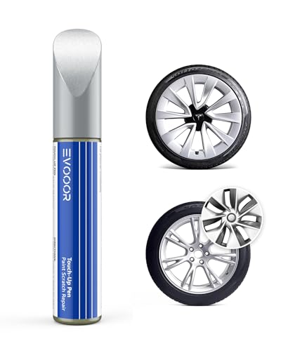 EVOOOR Stylo de retouche Tesla Auto- DIY Kit de réparation des jantes Noir Avec Couleur Matched Touch Up Couleur pour Modèle 3 19 pouces/Modèle Y19...