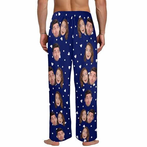 Custom Photo Face Pajamas Pants for Couples, Personalized Pajama Bottoms Customized Sleepwear PJ for Men Women4