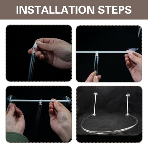 Image of 2 Sets Aquarium Floating Plant Corral, Clear Cuttable Aquarium Plant Barrier, Accessories Intercepting Floating Plants Adjust Height with Water Level for Fish Shrimp Tank