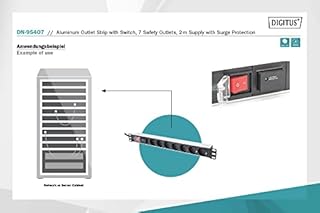 Digitus Ciabatta elettrica 19" - 7 prese - 1U - 250VAC - 50/60Hz - 16A - 4000W - Con interruttore e protezione da sovratensioni