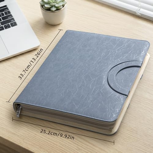 BRAVE ELK Zippered Padfolio Portfolio Binder, 40 Sleeves & Tablet Holder Case — view 2