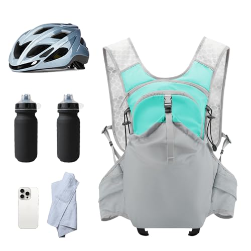 Mochila de hidratación, Mochila de Paquete de Agua, Bolso Deportivo de Paquete de Ciclismo para Correr al Aire Libre, Raves, Senderismo de montaña, Trekking, Festivales, Ciclismo, Campamento y