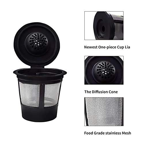 Reusable K Cups Coffee Filter Pod, 3 Pack K Cup Filters With Plastic Scoop, Universal Refillable K Cups, Coffee Pods Capsules With Built-In Single K Cup For Keurig Coffee Maker 2.0&1.0 (6 Pack) #TOP3