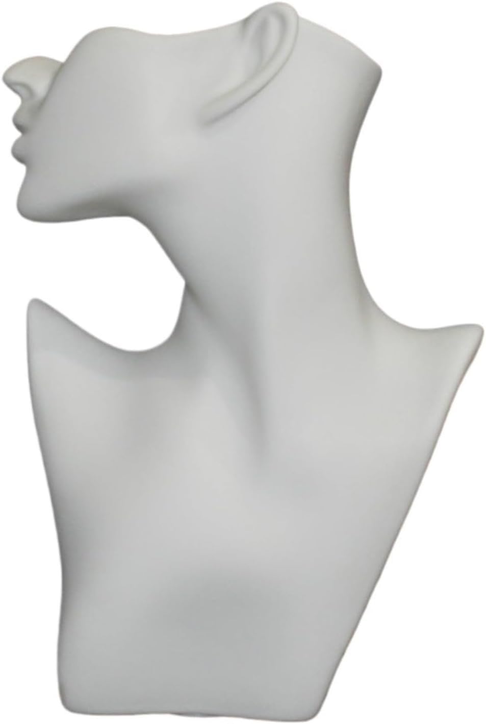 CONGRUI Resin Mannequin Head 3 Colors Earrings Holder Bust Stand Model Shop Retailer Counter Jewelry Organizer Display(White)