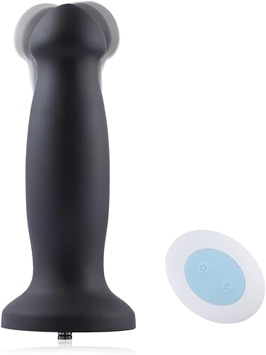 Hismith Consolador anal vibrador de 7.28 pulgadas con 3 velocidades + 4 modos con sistema KlicLok, tapón de silicona para usuarios avanzados
