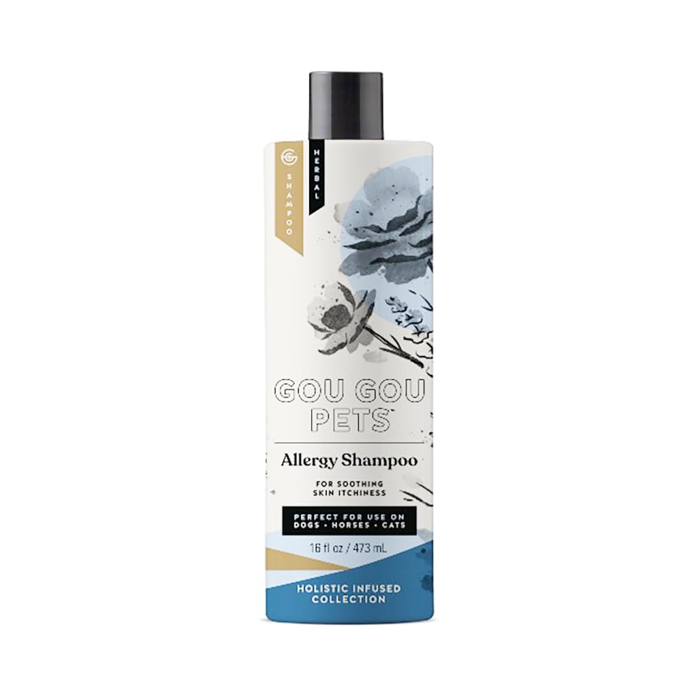 Gou Gou Pets Holistic Natural Derived Allergy Pet Shampoo: Veterinarian Recommended: Soothing Skin Allergies and Skin Issues for Dogs, Cats and Horses