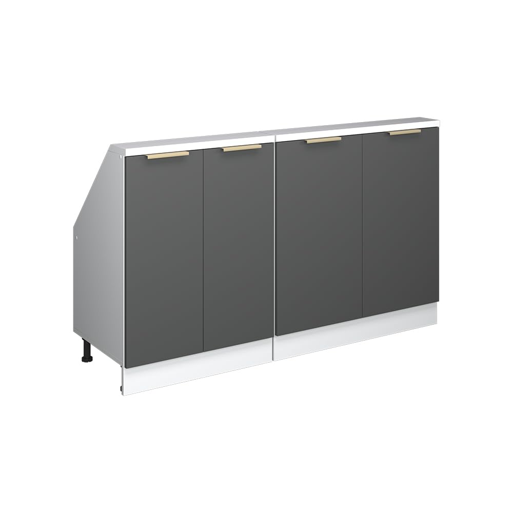 Vicco Meuble sous Pente R-Line, Anthracite-Or, 140cm