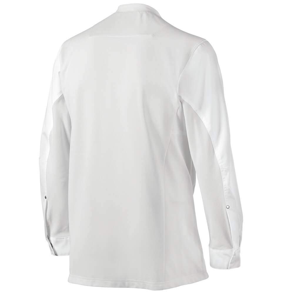 BP 1595-485-21-S Kochjacke für Männer, Lange Ärmel, Piqué-Einsätze und Arm-Lift-System, 215,00 g/m² Stoffmischung, weiß, S