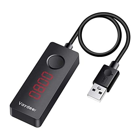 VAYDEER Mouse Jiggler USB Device, Mouse Mover Undetectable with 3 Track Modes Mouse Wiggler Shaker, Driver-Free with ON/Off Switch and Memory Function, Keep Mouse Moving for Laptop, Plug-and-Play Cover