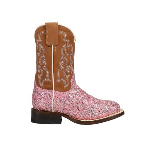Roper Girls Glitter Queen (Toddler/Little Kid) Western Boot, Pink, 9