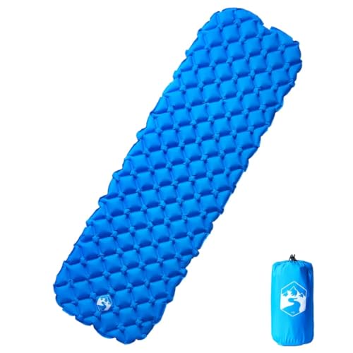 LLEZKBR Furniture Select - Colchón inflable para acampada para 1 persona, color azul, 190 x 58 x 6 cm