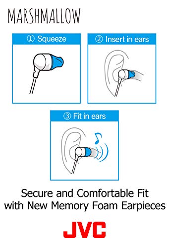 Jvc Marshmallow Wireless Earbuds, Bluetooth Connectivity, Memory Foam Ear Pieces For Secure Fit - Hafx29Btg (Green) #TOP4
