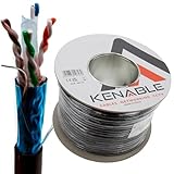 BOBINE DE 100 MÈTRES PRÊTE À INSTALLER - 4 paires (8 fils) en rouleau pratique, câble robuste mais flexible, conforme RoHS pour installation professionnelle ou domestique