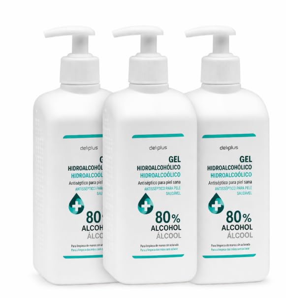 Eliplus Gel hidroalcohólico antiséptico 80% alcohol sin aclarado pack 3 x 500 ml