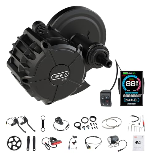 BAFANG M225 Motor Central Kit: 48V250W Conversión Bicicleta Eléctrica Pantalla, Compatible 8fun E-Bike Montaña Carretera Ciudad, Ejes 68-73 mm