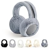 [SIVAN] イヤーマフ 防寒 イヤーウォーマー 【-10度防寒・極暖肉厚ボア・肌に優しい・耳痛くない】 暖かい 裏起毛 防寒対策 ふわふわ ズレにくい 小顔効果 耳あて 防寒イヤーマフ 耳カバー 冬 折りたたみ 携帯便利 お出かけ 通勤通学 (タイプ B-グレー)