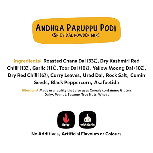 Image of Chutnefy Andhra Paruppu (Spicy Dal) & Idli Milagai (Mirch /Gunpowder) Podi (With Garlic) | 100% Natural | Pack of 4 * 100gms (Dry /Reusable Pack) | Enjoy with Ghee or Sesame Oil | No Preservative