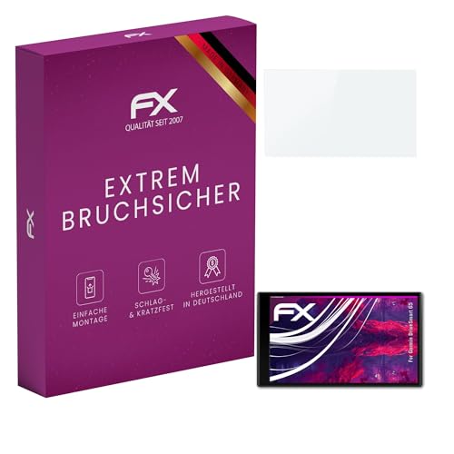 atFoliX Plastic Glass Protective Film compatible with Garmin DriveSmart 65 Glass Protector, 9H Hybrid-Glass FX Screen Protector