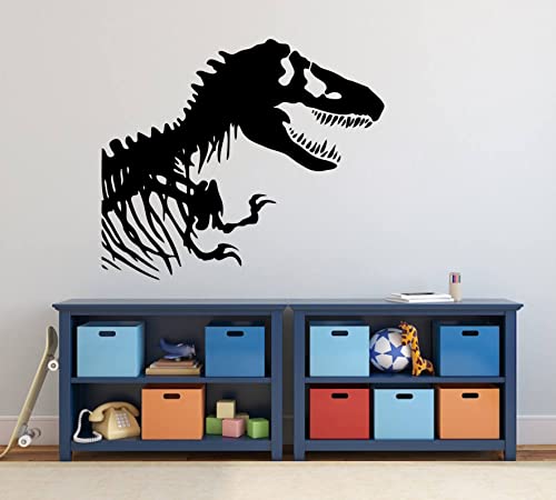 Vinilo decorativo de pared Dinosaurio T-Rex negro miniatura 2