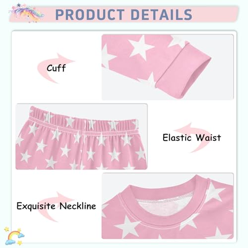 Star Royal Blue Pajamas Sets Cute Long Sleeve Pants Set for Sleepwears4