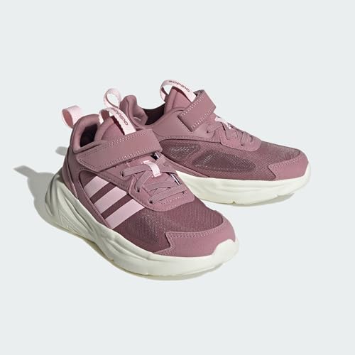 adidas Unisex Kinder Ozelle Running Lifestyle Elastic Lace with Top Strap Shoes, Wonder Orchid / Clear Pink / Off White, 38 EU