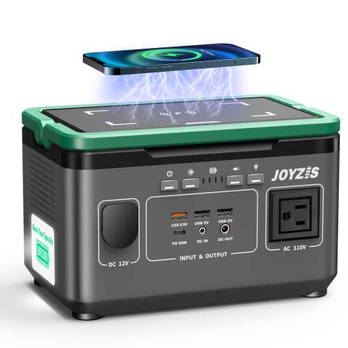 Joyzis 296Wh Portable Power Station, 296Wh 80000mAh Solar Generator, Backup Lithium Battery Power Bank with LED light, Pure Sine Wave AC Outlet PD 60W