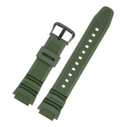 [[ł] Casio AE-1200WH AQ-S810W MRW-200H W218H SGW-300/400 Ή o[Xgbv Casio AE-1000W Ή vANZT[oh 18mm(Green black)