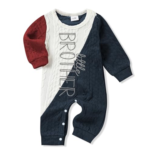 Image of TITKKOP Newborn Baby Boy Romper Long Sleeve Outfits Jumpsuit Clothes Bodysuit One-Piece Romper