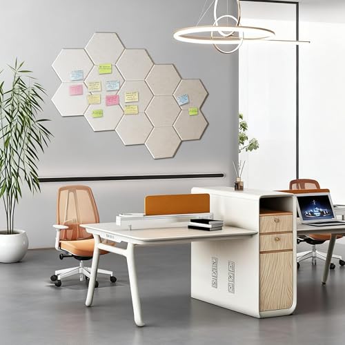 Image of Acoustic Panels, Magrowill 12-Pack Soundproof Wall Panels 12 X 10 X 0.4 Inches, Sound Absorbing Panels with Full Self-Adhesive, Interior Wall Decor Felt Tiles Board