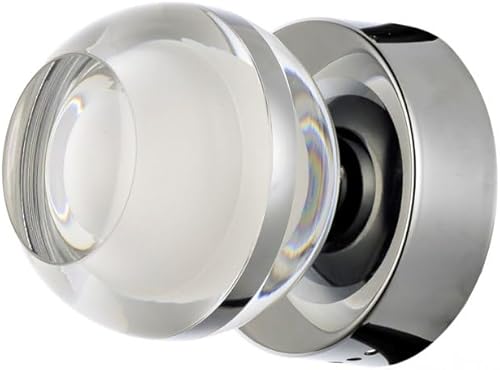 Miniatura 8 de ET2 E24590-93NAB Swank - Aplique de acrílico transparente para montaje empotrado/pared, 1 luz de 6 vatios, 6 pulgadas de alto x 5 pulgadas de ancho,