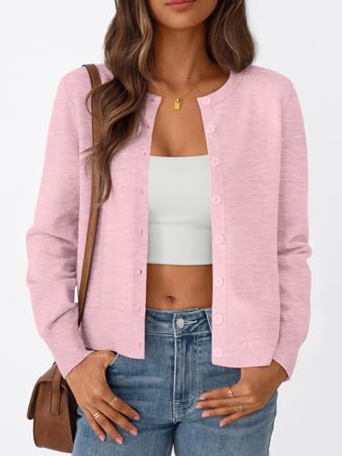 Image of Trendy Queen Lightweight Cardigan Sweaters for Women 2026 | Soft Knit Button-Down, Classic Fit Open-Front Layering Piece for Fall, Winter & Office Wear