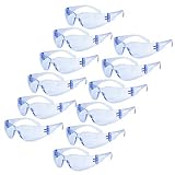 JORESTECH Eyewear Protective Safety Glasses, Polycarbonate Impact Resistant Lens Pack of 12 (Blue)