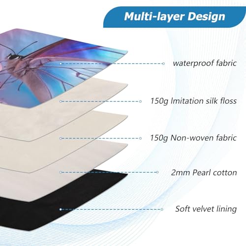 Funda para portátil rosa con diseño mariposa 13-14 pulgadas miniatura 4