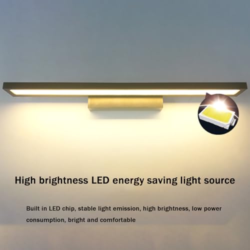 Lámpara LED aluminio largo aplique de pared impermeable interior acrílico 5