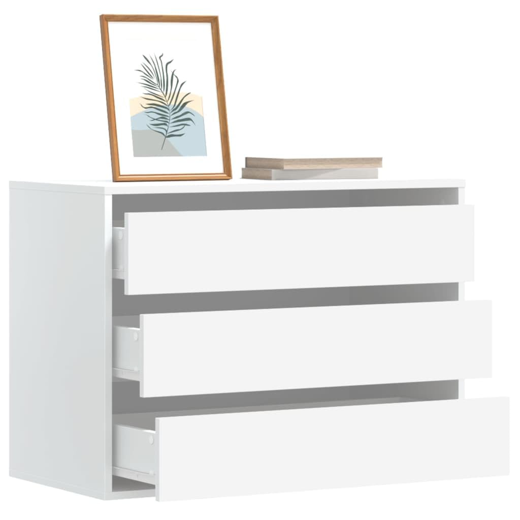Homgoday Armadio Mobili Ufficio, Cassettiera Bianca 80x41x58 cm in Legno Multistrato, Arredo Armadio Mobili Ufficio, Mobiletto Portaoggetti Ripiani Salvaspazio Mobiletto Armadio di Stoccaggio