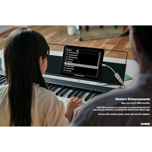 Image of Casio CDP-S160 - 88-Key Weighted Digital Piano with Scaled Hammer Action Keyboard | Duet Mode for Students | Realistic Feel, Slim & Portable | Built-In Tones, Effects, USB-MIDI, Speakers | Black | Duet Mode, 10 Tones Incl. Stereo Grand, 16W Speakers, USB-Midi, Battery, 23.1 Lb