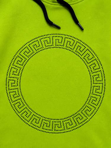 Image of Women's Luxury Rhinestone Geometric Circle Pullover Hoodies for Women