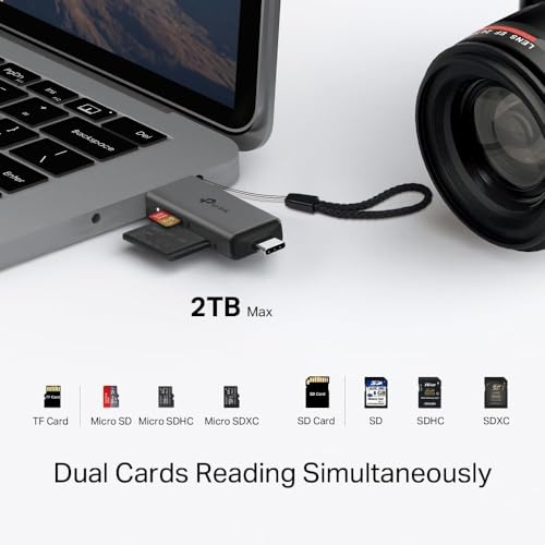 Miniatura 6 de Tp-Link Ua430d - Lector De Tarjetas Usb C Y Usb 3.0 Dual Conector, Card Reader, Compatible Con Sd Micro Sd Sdhc Sdxc Tf, Lectura Simultánea Para Iphone 17 Pro Max Ipad Macbook Galaxy S25 S24 Windows