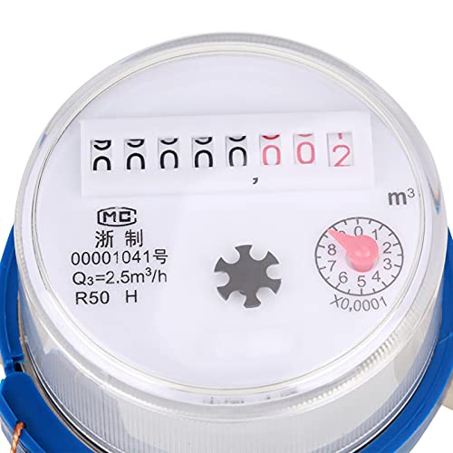 Compteur d'eau de maison 15mm 1/2 plastique pour traquer les fuites