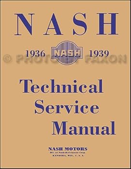 Paperback 1936-1939 Nash Repair Shop Manual Reprint Book