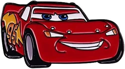 Lightning Cartoon McQueen Character Metal Enamel 1 Inch Wide Pin