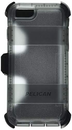 Pelican Voyager Rugged Case with Kickstand Holster for iPhone 6/6s - Retail Packaging - Clear & Gray