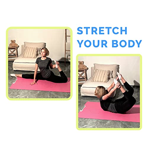 Coolu Innovative Yoga Mat For Home Workout And Outdoor Exercises - Non-Slip Thick Yoga Mat For Fitness, Pilates, Stretching - Eco Friendly Pink Yoga Mat For Working Out For Women And Men #TOP3