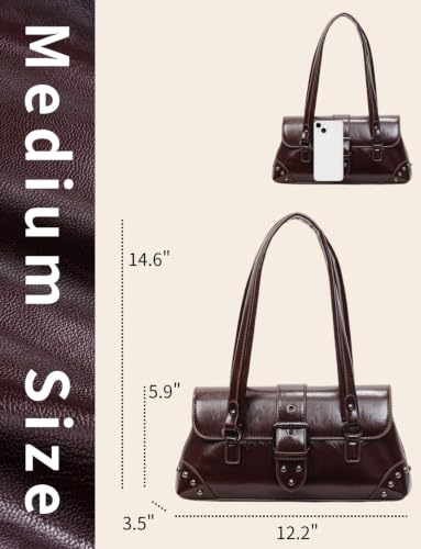 Image of Studded Purses Y2k Shoulder Bag Vintage Leather Punk Handbag Grunge