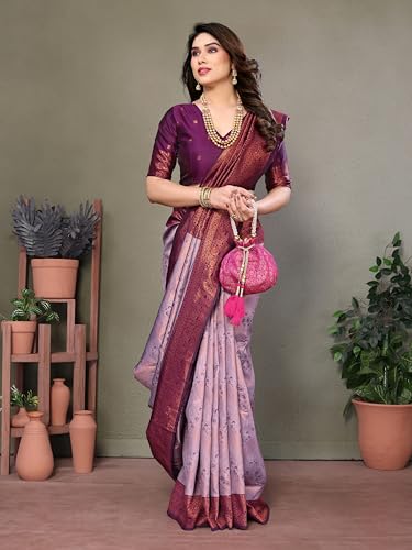Image of Avantika Fashion Women's Kanjivaram Style Soft Silk Banarasi Sarees With Blouse Piece For Women